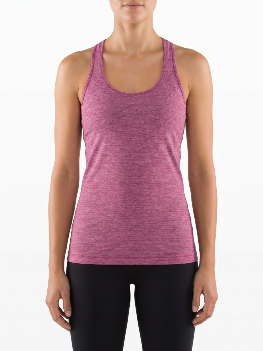 Lululemon Heathered Pink Racerback Tank Top Scoop Neck Athletic Shirt Size 6